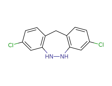 Molecular Structure of 955-66-8 (3,8-Dichloro-6,11-dihydro-5H-dibenzo[c,f][1,2]diazepine)