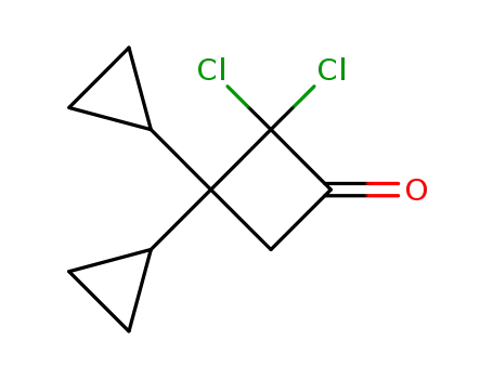 Molecular Structure of 112641-89-1 (Cyclobutanone, 2,2-dichloro-3,3-dicyclopropyl-)