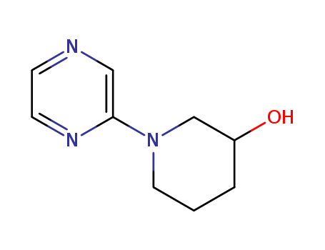 1-Pyrazin-2-yl-piperidin-3-ol, 98+% C9H13N3O, MW: 179.22