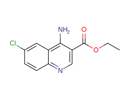 Molecular Structure of 955328-25-3 (4-Amino-6-chloroquinoline-3-carboxylic acid ethyl ester)