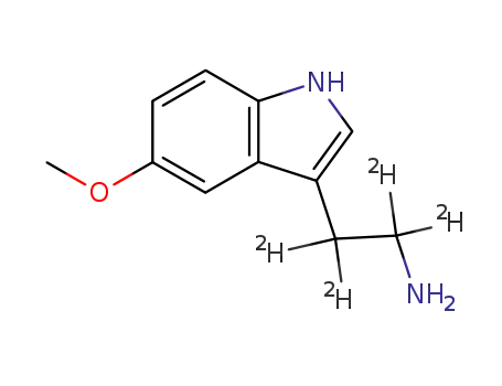 Molecular Structure of 96236-05-4 (5-METHOXYTRYPTAMINE-ALPHA,ALPHA,BETA,BETA-D4)