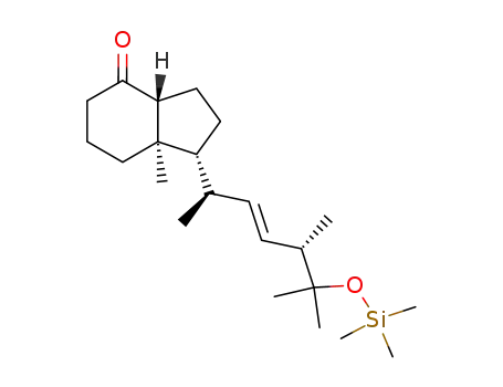 Molecular Structure of 95716-69-1 ((1R,3aR,7aR)-1-((2R,5S,E)-5,6-dimethyl-6-
((trimethylsilyl)oxy)hept-3-en-2-yl)-7a-
methyloctahydro-4H-inden-4-one)