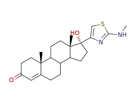 (8R,9S,10R,13S,14S,17R)-17-hydroxy-10,13-dimethyl-17-[2-(methylamino)-1,3-thiazol-4-yl]-2,6,7,8,9,11,12,14,15,16-decahydro-1H-cyclopenta[a]phenanthren-3-one