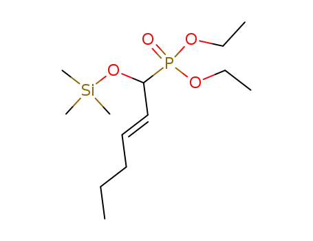 Molecular Structure of 72277-02-2 (diethyl 1-trimethylsilyloxy-2-hexenylphosphonate)