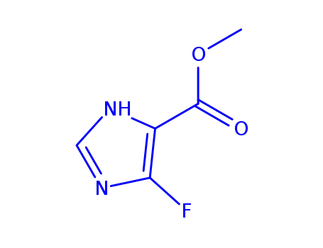 Molecular Structure of 959028-01-4 (1H-Imidazole-4-carboxylic  acid,  5-fluoro-,  methyl  ester)