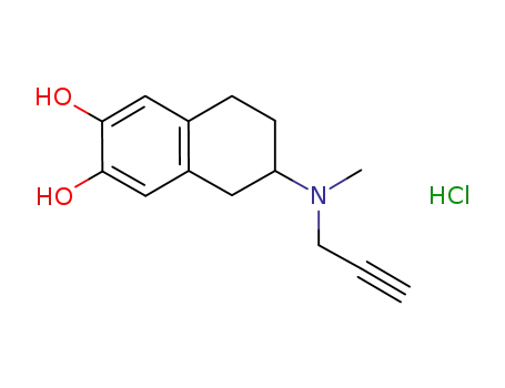 Molecular Structure of 593285-84-8 (2,3-Naphthalenediol, 5,6,7,8-tetrahydro-6-(methyl-2-propynylamino)-,
hydrochloride)