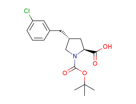 N-t-Butoxycarbonyl-trans-4-(3-chlorobenzyl)-L-proline;(2S,4R)-1-t-Butoxycarbonyl-4-(3-chlorobenzyl)pyrrolidine-2-carboxylic acid