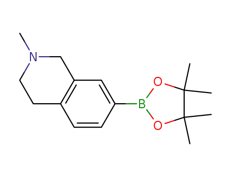 Molecular Structure of 942921-84-8 (1,2,3,4-TETRAHYDRO-2-METHYL-7-(4,4,5,5-TETRAMETHYL-1,3,2-DIOXABOROLAN-2-YL)-ISOQUINOLINE)
