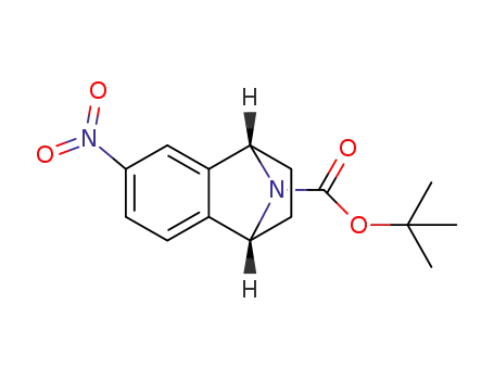 Molecular Structure of 942492-10-6 (6-NITRO-(1R,4S)-1,2,3,4-TETRAHYDRO-1,4-EPIAZANO-NAPHTHALENE-9-CARBOXYLIC ACID TERT-BUTYL ESTER)