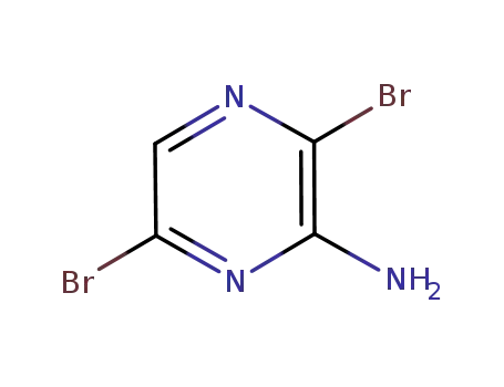 Molecular Structure of 957230-70-5 (3,6-Dibromopyrazin-2-amine)