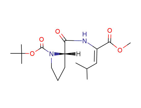 Molecular Structure of 95755-29-6 (N-butyloxycarbonyl-prolyl-dehydroleucine methyl ester)