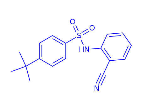 Molecular Structure of 943006-93-7 (4-tert-butyl-N-(2-cyano-phenyl)-benzenesulfonamide)
