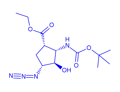 ETHYL (1R*,2R*,3S*,4S*)-4-AZIDO-2-(TERT-BUTOXYCARBONYLAMINO)-3-HYDROXYCYCLOPENTANE-CARBOXYLATE