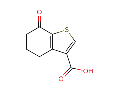 Molecular Structure of 96334-46-2 (7-oxo-4,5,6,7-tetrahydro-1-benzothiophene-3-carboxylic acid(SALTDATA: FREE))