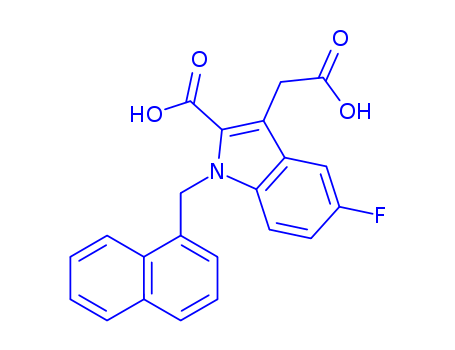 2-Carboxy-5-fluoro-1-[(1-naphthalenyl)methyl]-1H-indole-3-acetic acid