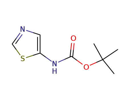 Molecular Structure of 942631-50-7 (tert-butyl thiazol-5-ylcarbamate)