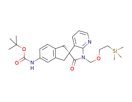 CarbaMic acid, N-[(2S)-1,1',2',3-tetrahydro-2'-oxo-1'-[[2-(triMethylsilyl)ethoxy]Methyl]spiro[2H-indene-2,3'-[3H]pyrrolo[2,3-b]pyridin]-5-yl]-, 1,1-diMethylethyl ester