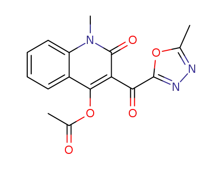 1-methyl-3-[(5-methyl-1,3,4-oxadiazol-2-yl)carbonyl]-2-oxo-1,2-dihydro-4-quinolinyl acetate