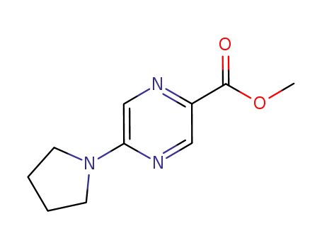Molecular Structure of 944133-94-2 (METHYL 5-(1-PYRROLIDINYL)-2-PYRAZINECARBOXYLATE)