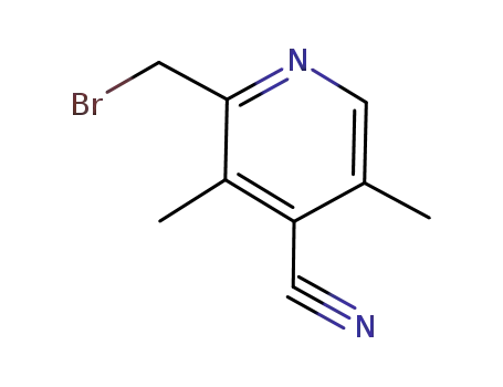 Molecular Structure of 943315-18-2 (4-Pyridinecarbonitrile,  2-(bromomethyl)-3,5-dimethyl-)
