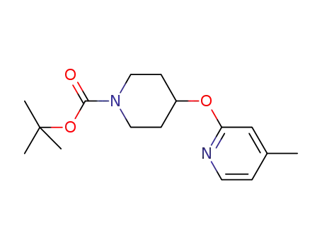 Molecular Structure of 944390-87-8 (4-(4-Methyl-pyridin-2-yloxy)-piperidine-1-carboxylic acid tert-butyl ester)