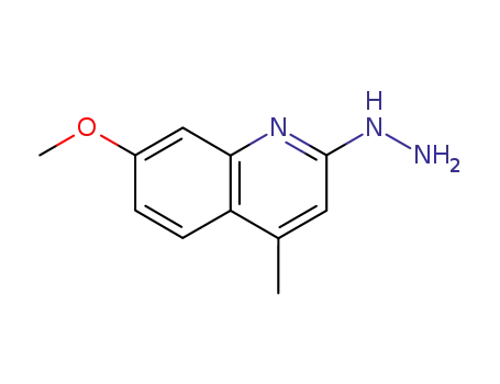 Molecular Structure of 97892-65-4 (2-HYDRAZINO-7-METHOXY-4-METHYLQUINOLINE)