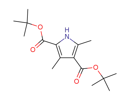 Molecular Structure of 94461-44-6 (Di-(tert-butyl) 3,5-dimethyl-1H-pyrrole-2,4-dicarboxylate)