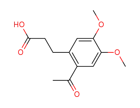 Molecular Structure of 97025-29-1 (3-(2-acetyl-4,5-diMethoxyphenyl)propanoic acid)