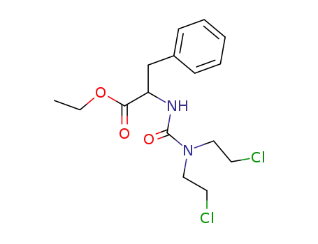 Molecular Structure of 94347-14-5 (ethyl N-[bis(2-chloroethyl)carbamoyl]phenylalaninate)