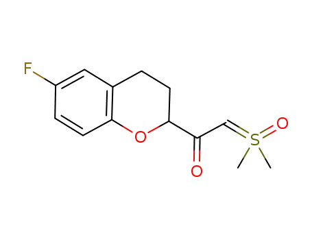 Molecular Structure of 1017878-51-1 (dimethylsulfoxonium-2-(6-fluoro-3,4-dihydro-2H-chromen-2-yl)-2-oxoethylide)