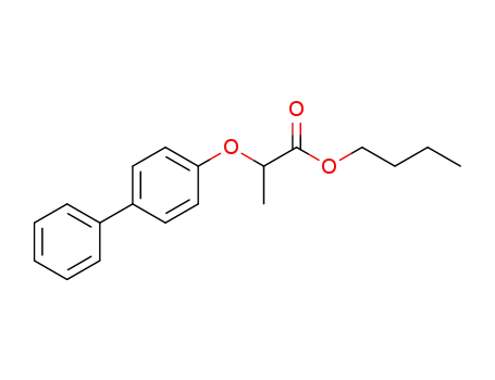 Molecular Structure of 94385-39-4 (butyl 2-(4-phenylphenoxy)propanoate)