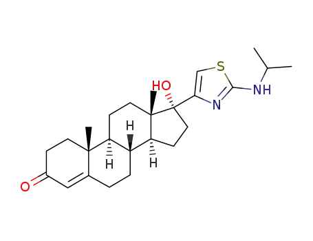 (17alpha)-17-hydroxy-17-[2-(propan-2-ylamino)-1,3-thiazol-4-yl]androst-4-en-3-one