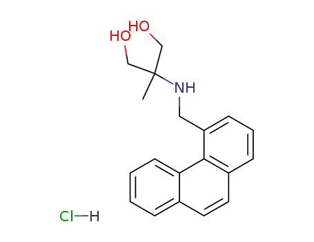Molecular Structure of 96403-62-2 (1,3-Propanediol, 2-methyl-2-((4-phenanthrenylmethyl)amino)-, hydrochlo ride)