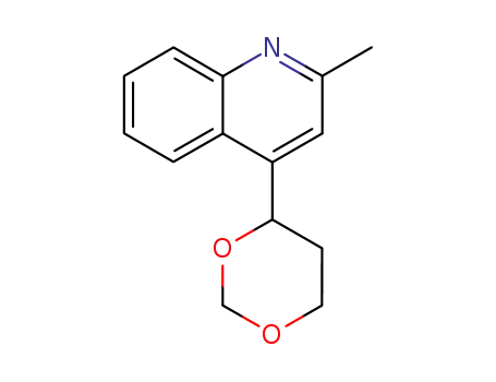 Molecular Structure of 96517-51-0 (Quinoline, 4-(1,3-dioxan-4-yl)-2-methyl-)