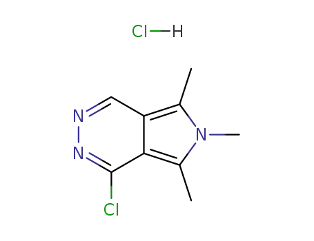 Molecular Structure of 96441-91-7 (1-CHLORO-5,6,7-TRIMETHYL-6H-PYRROLO[3,4-D]PYRIDAZINE HYDROCHLORIDE)