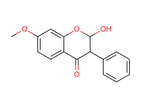 Molecular Structure of 97636-63-0 (2-Hydroxy-7-methoxy-3-phenyl-4-chromanone)