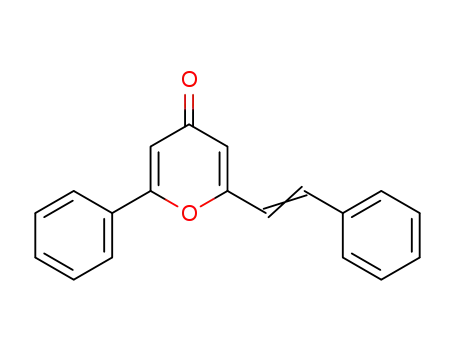 Molecular Structure of 94307-51-4 (2-phenyl-6-(2-phenylethenyl)pyran-4-one)