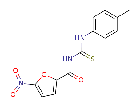 Molecular Structure of 97025-69-9 (N-[(4-methylphenyl)carbamothioyl]-5-nitrofuran-2-carboxamide)