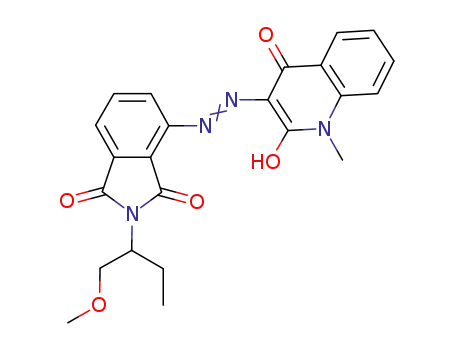 1H-Isoindole-1,3(2H)-dione,  4-[2-(1,4-dihydro-2-hydroxy-1-methyl-4-oxo-3-quinolinyl)diazenyl]-2-[1-(methoxymethyl)propyl]-