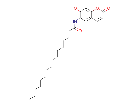 Molecular Structure of 99422-73-8 (6-Hexadecanoylamido-4-methylumbelliferone)