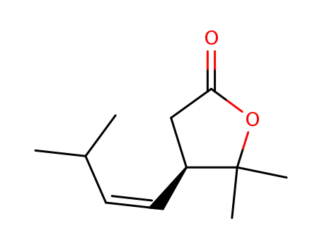 (<i>R</i>)-5,5-dimethyl-4-(3-methyl-but-1-en-<i>c</i>-yl)-dihydro-furan-2-one