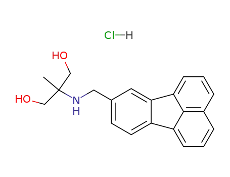 Molecular Structure of 96403-44-0 (1,3-Propanediol, 2-((8-fluoranthenylmethyl)amino)-2-methyl-, hydrochlo ride)