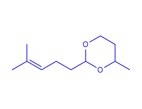 Molecular Structure of 97536-43-1 (4-METHYL-2-(4-METHYL-3-PENTENYL)-1,3-DIOXANE)