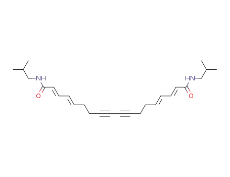 Molecular Structure of 114159-73-8 (<i>N</i>,<i>N</i>'-diisobutyl-octadeca-2<i>t</i>,4<i>t</i>,14<i>t</i>,16<i>t</i>-tetraene-8,10-diynediamide)