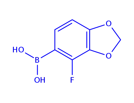 Molecular Structure of 943830-75-9 (2-Fluoro-3,4-methylenedioxyphenylboronic acid)
