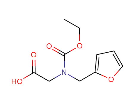 Molecular Structure of 96683-95-3 (2-((ethoxycarbonyl)(furan-2-ylmethyl)amino)acetic acid)