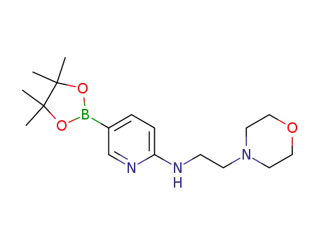 Molecular Structure of 943911-64-6 (2-(2-Morpholinoethylamino)pyridine-5-boronic acid, pinacol ester)