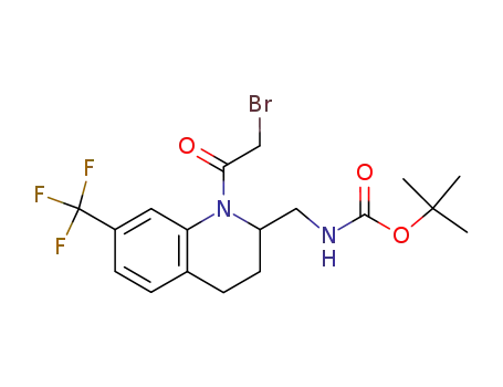 1-(bromoacetyl)-2-<<(tert-butyloxycarbonyl)amino>methyl>-1,2,3,4-tetrahydro-7-(trifluoromethyl)quinoline