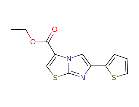 Molecular Structure of 943986-27-4 (6-(2-THIENYL)IMIDAZO[2,1-B]THIAZOLE-3-CARBOXYLIC ACID ETHYL ESTER)