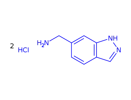 Molecular Structure of 943845-79-2 ((1H-Indazol-6-yl)MethanaMine hydrochloride)
